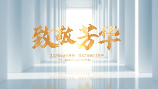 大气玻璃质感光影文字片头AE模板高清AE视频素材下载