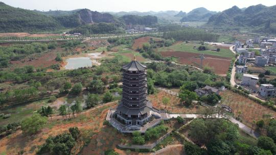 广西崇左市园博园4A景区航拍