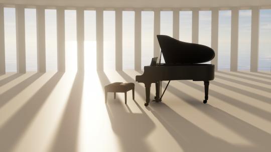 钢琴 音乐 优美 空间 意境  钢琴师 乐器视频素材模板下载