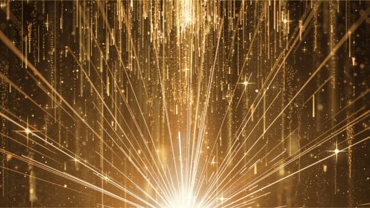 大气金色粒子颁奖背景视频舞台晚会星光背景视频素材模板下载