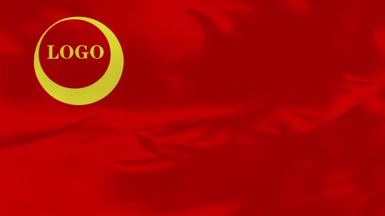 红色旗帜替换logo