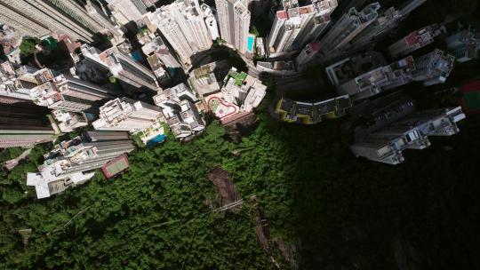 航拍中国香港港岛高楼大厦城市建筑大景视频素材模板下载
