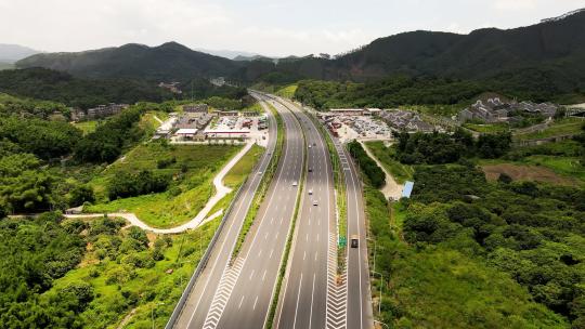 广州高速公路航拍视频