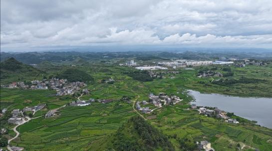 贵州省黔西南安龙县稻田航拍延时4K