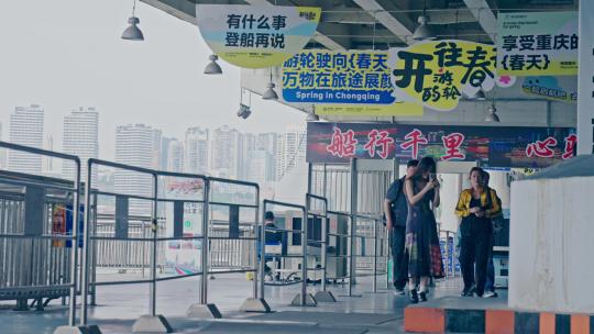 重庆两江游游客视频素材模板下载