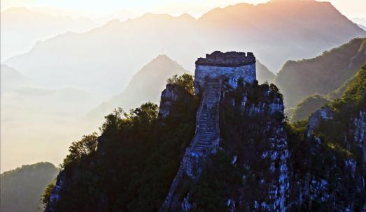 【合集】长城日出山脉大气磅礴航拍宣传片