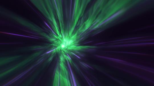 4k孔洞绿光时光穿梭空间穿越特效透明素材