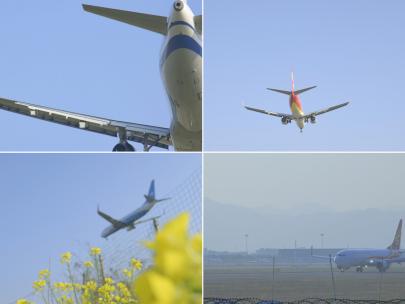 4K飞机起飞降落旅行出行高清在线视频素材下载