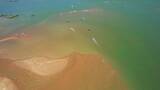 海南琼海博鳌万泉河入海口风筝冲浪高清在线视频素材下载