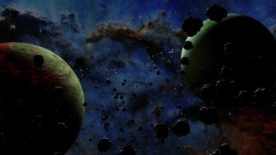 太空星云行星陨石银河星球动画 (10)视频素材模板下载