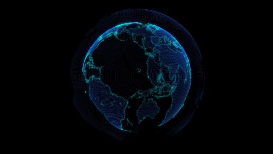 全息数字地球科技感素材（循环）