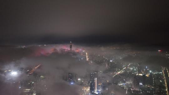 深圳城市夜景云海视频素材模板下载