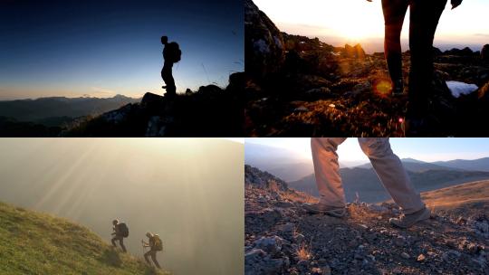 【合集】攀登山峰登顶成功