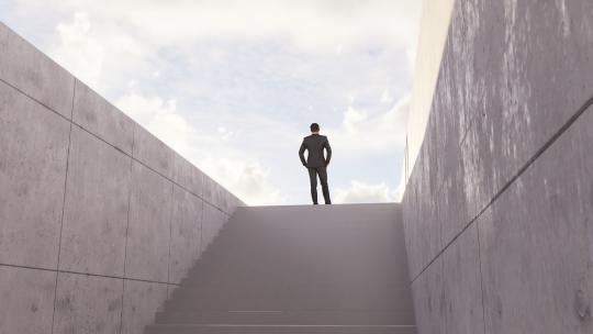 企业 企业家 楼梯 阶梯 攀登