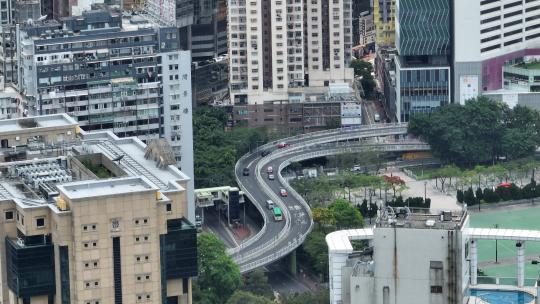 香港摩顿台天桥长焦航拍