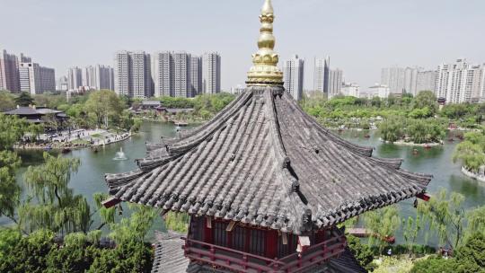 西安城市印迹-兴庆宫公园13视频素材模板下载