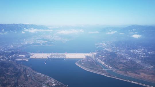4K三峡大坝全景云海航拍视频视频素材模板下载