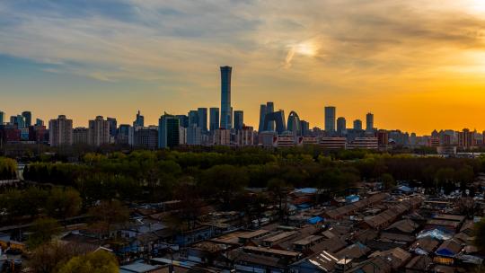 北京国贸商务区城市风光延时实拍合集