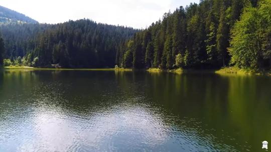 唯美风景绿色森林山川湖泊地形蓝色海边