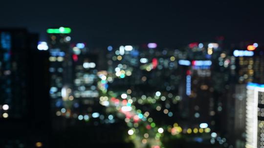 城市夜景虚转实镜头