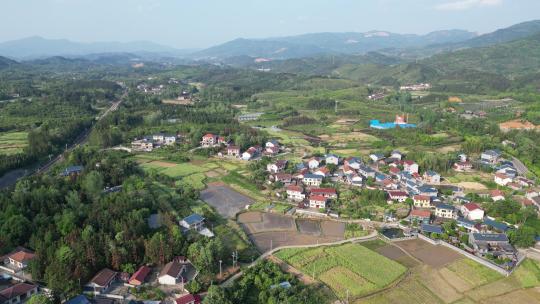 美丽乡村田园农业种植农田航拍