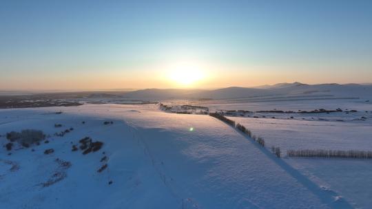 雪域雪原田野雪景风光