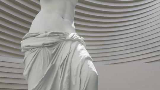 维纳斯 断臂维纳斯 雕塑 光影 艺术 艺术馆视频素材模板下载