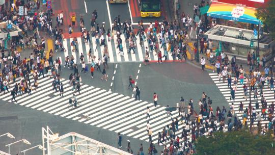 东京人群行走视频素材模板下载