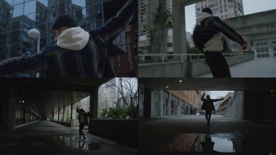 【合集】舞者男人在城市跳街舞视频素材模板下载