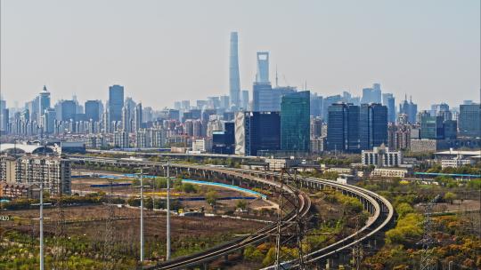 上海磁悬浮轨道交通视频素材模板下载