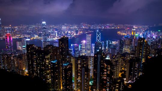 香港维多利亚湾视频素材模板下载