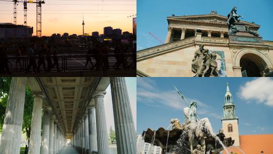 【合集】柏林历史建筑 城市风貌视频素材模板下载