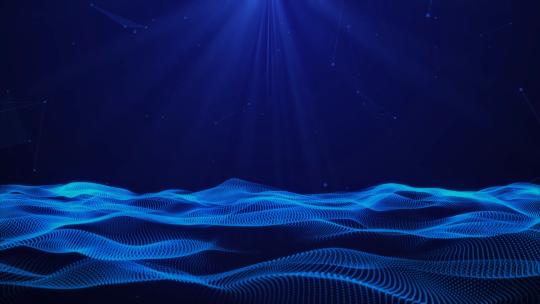 蓝色科技海平面背景AE工程AE视频素材教程下载