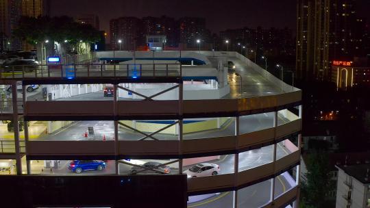 合集_西安小寨赛格楼顶停车场4K航拍视频素材模板下载