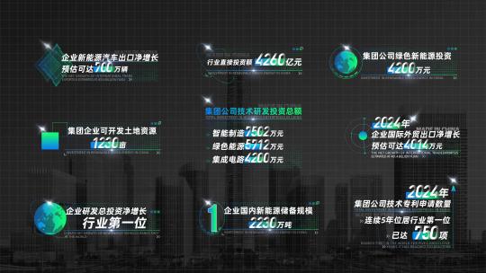 4K 高级简约科技渐变字幕动画高清AE视频素材下载