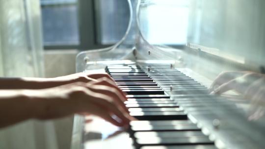 6025 弹钢琴 演奏 音乐视频素材模板下载