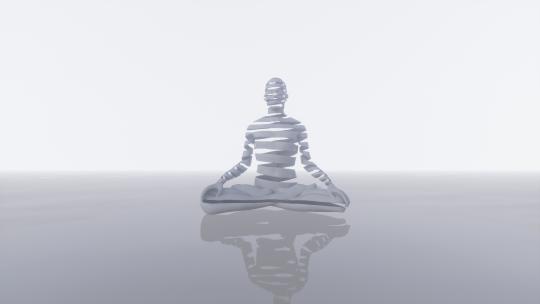 冥想 打坐 思想 哲学 雕塑 瑜伽视频素材模板下载