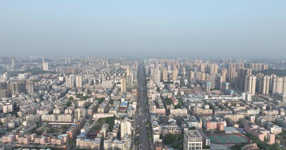 内江市东兴区航拍城市风光内江全景航拍风景