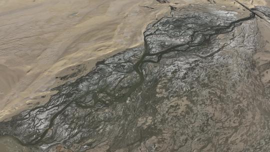 西藏日喀则定结县高原湿地十万个沙丘