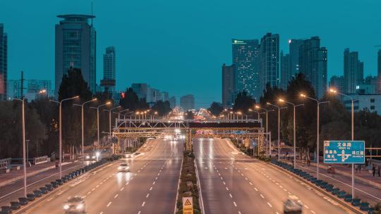 城市夜景车流