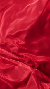流动飘舞的红色布料3D渲染