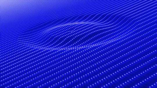 蓝色鼓点波浪粒子圈 动感节奏光波 4k抽象VJ