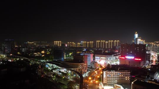 芜湖大镜湖夜景航拍