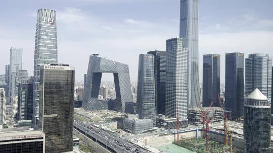 北京国贸cbd城市景观视频素材模板下载