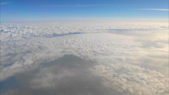 飞机窗外重庆上空云海风光视频素材模板下载