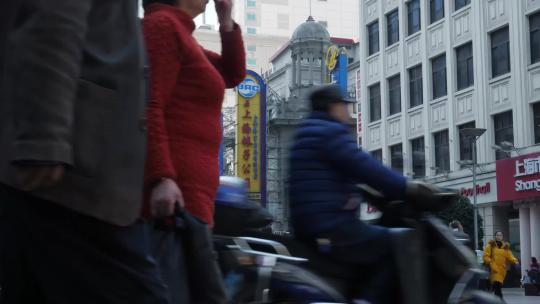 上海南京东路步行人流