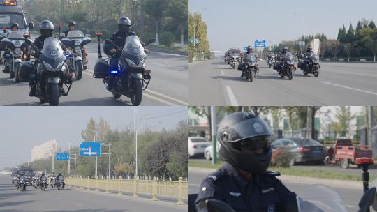 公安警察特警车辆铁骑巡逻（含灰片视频）