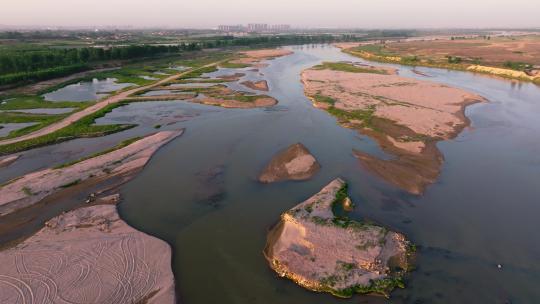 渭河湿地 两岸风光自然环境