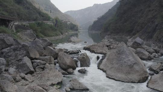 贵州茅台赤水河航拍风景山水酒都旅游河谷