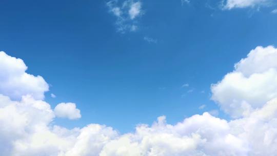 蓝天白云标题背景
